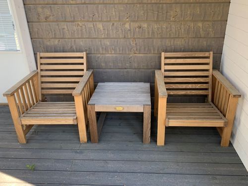Gotland tuolit + pöytä 60x60cm, outlet
