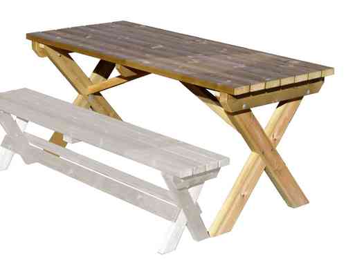 Veera-pöytä 160x70cm, vihreä kestopuu