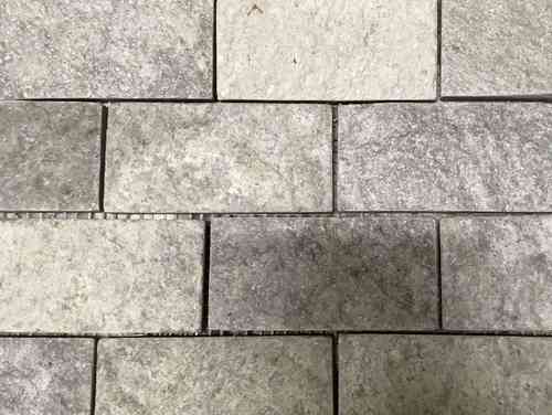 Tammiston mosaiikkilaatta, white quartzite bricks, 5x10cm 